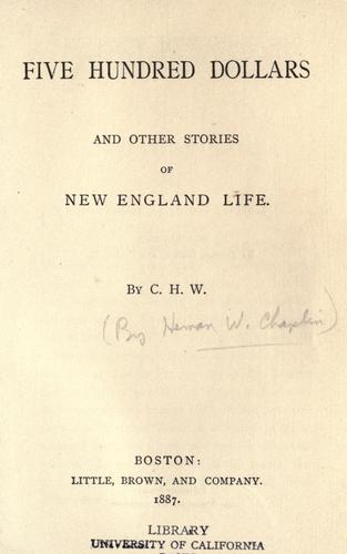 Five hundred dollars