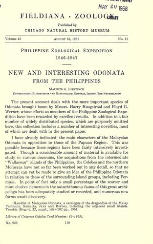 New and interesting Odonata from the Philippines.