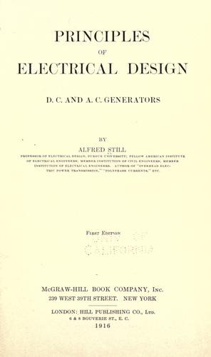 Principles of electrical design