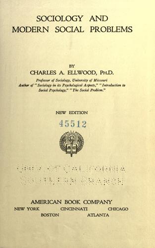 Sociology and modern social problems