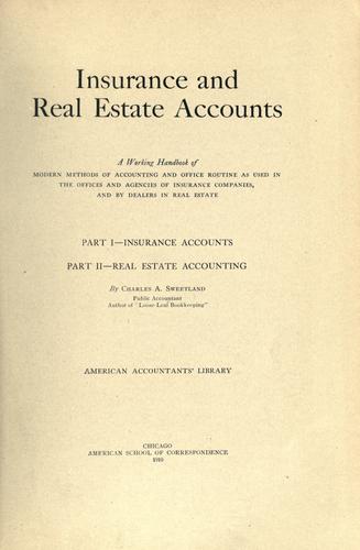 Insurance and real estate accounts