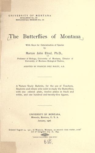 The butterflies of Montana