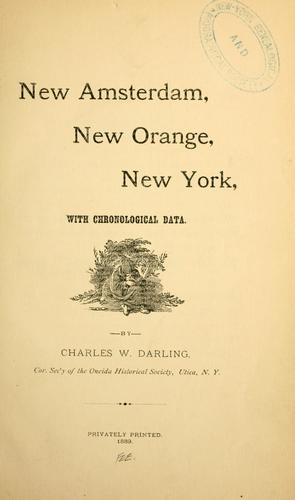 New Amsterdam, New Orange, New York