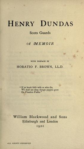 Henry Dundas, Scots Guards