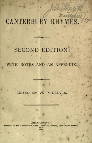 Canterbury rhymes.