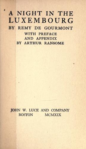 A night in the Luxembourg