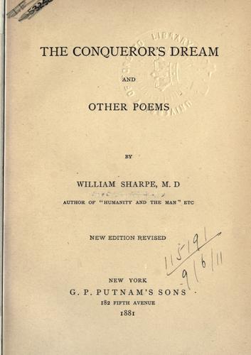 The conqueror's dream, and other poems.