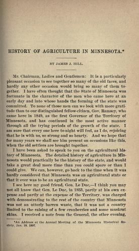 History of agriculture in Minnesota