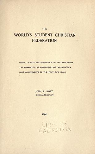The World's student Christian federation