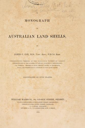 A monograph of Australian land shells