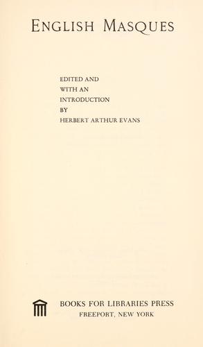 English masques.