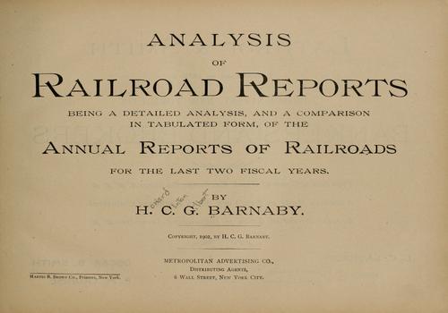 Analysis of railroad reports