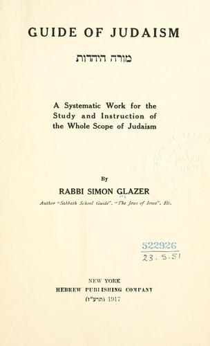 Guide of Judaism.