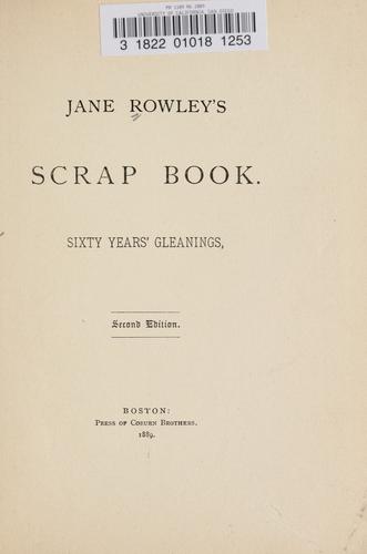 Jane Rowley's scrap book