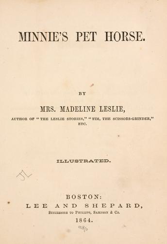Minnie's pet horse ... illustrated
