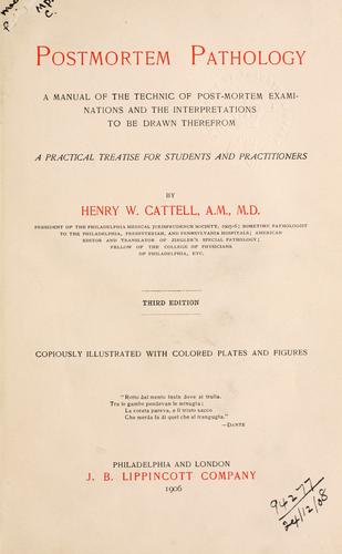 Post-mortem pathology