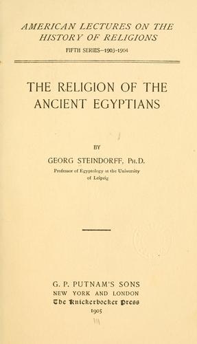 The religion of the ancient Egyptians