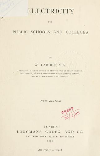 Electricity for public schools and colleges.