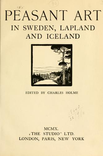 Peasant art in Sweden, Lapland and Iceland