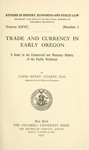 Trade and currency in early Oregon
