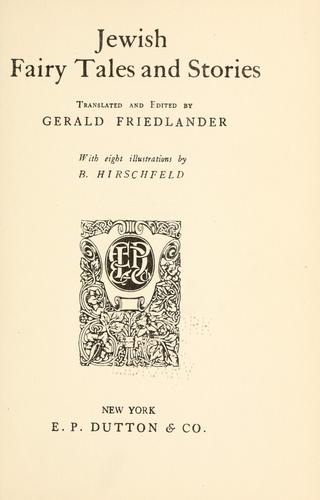 Jewish fairy tales and stories