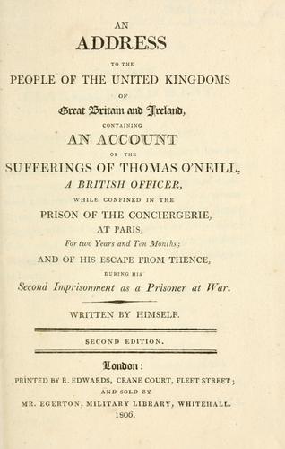 An address to the people of the united kingdoms of Great Britain and Ireland