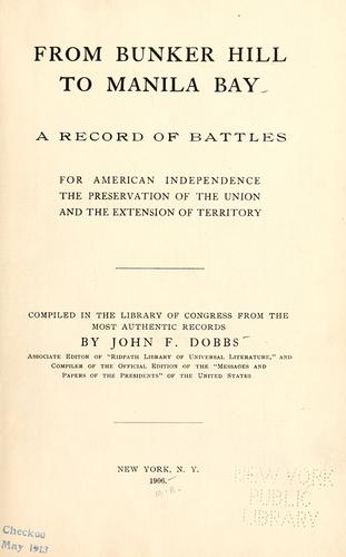 From Bunker Hill to Manila Bay