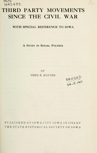 Third party movements since the civil war