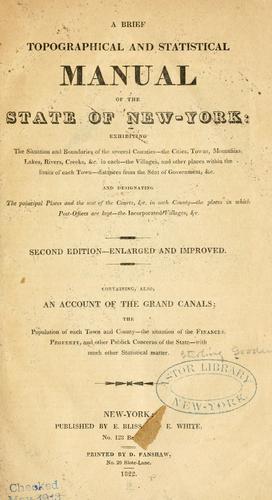 A brief topographical and statistical manual of the state of New-York