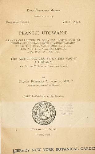 Plantae Utowanae.