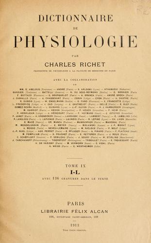 Dictionnaire de physiologie