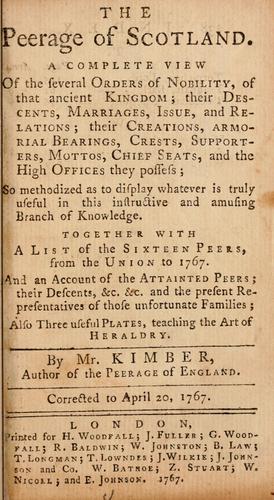 The peerage of Scotland