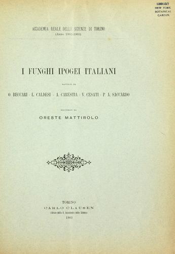 I funghi ipogei italiani