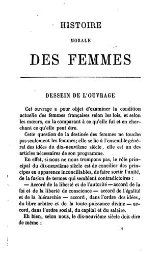 Histoire morale des femmes
