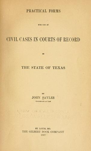 Practical forms for use in civil cases