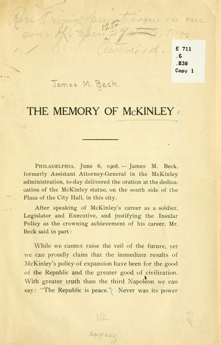 The memory of McKinley.