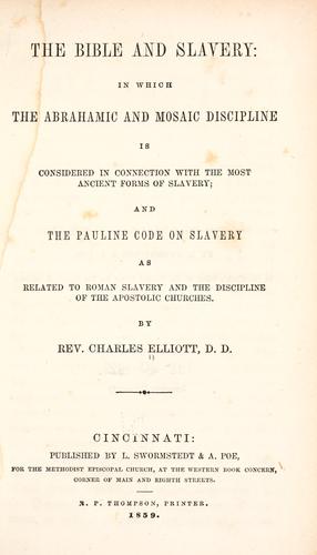 The Bible and slavery