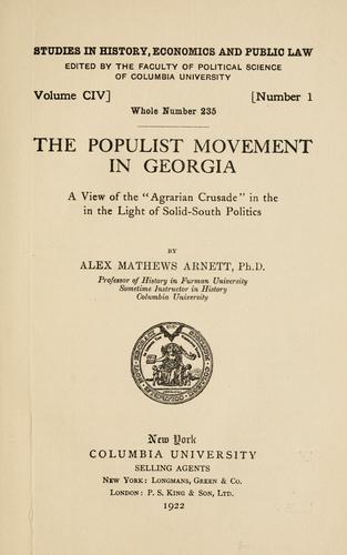 The Populist movement in Georgia