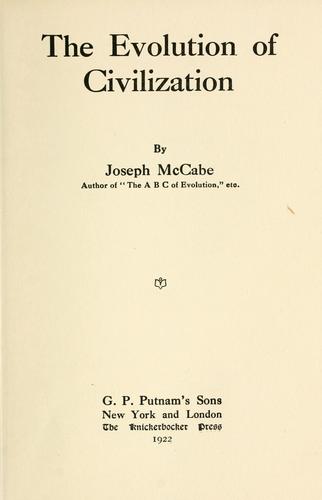 The evolution of civilization