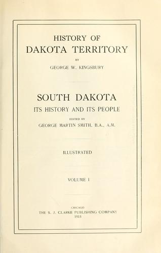 History of Dakota Territory