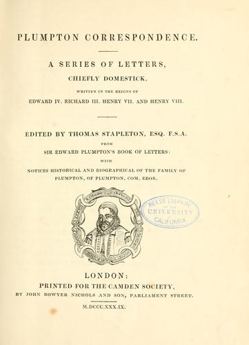 Plumpton correspondence