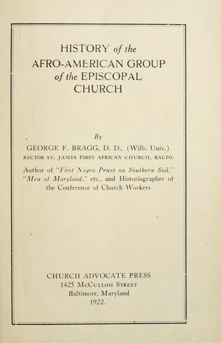 History of the Afro-American group of the Episcopal church