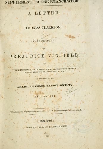 A letter to Thomas Clarkson