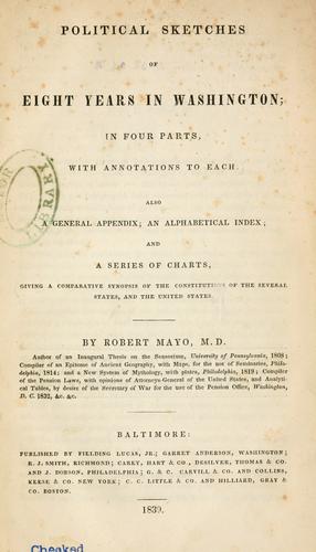 Political sketches of eight years in Washington