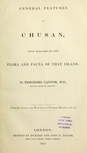 General features of Chusan