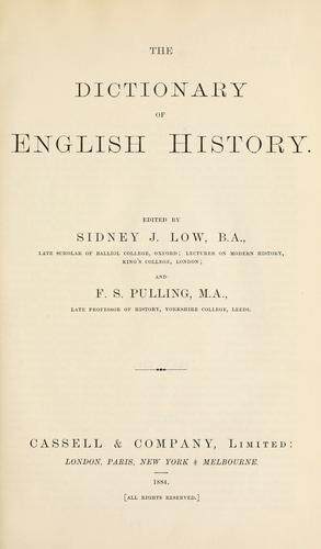 The dictionary of English history.