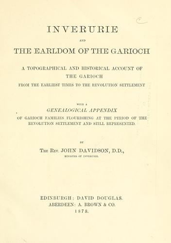 Inverurie and the earldom of the Garioch