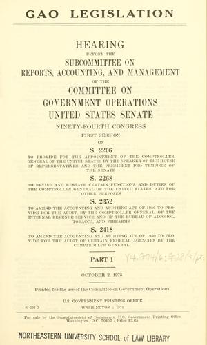 GAO legislation