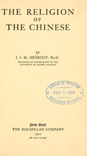 The religion of the Chinese