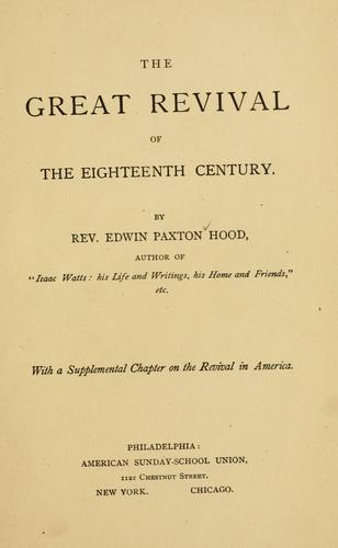 The great revival of the eighteenth century